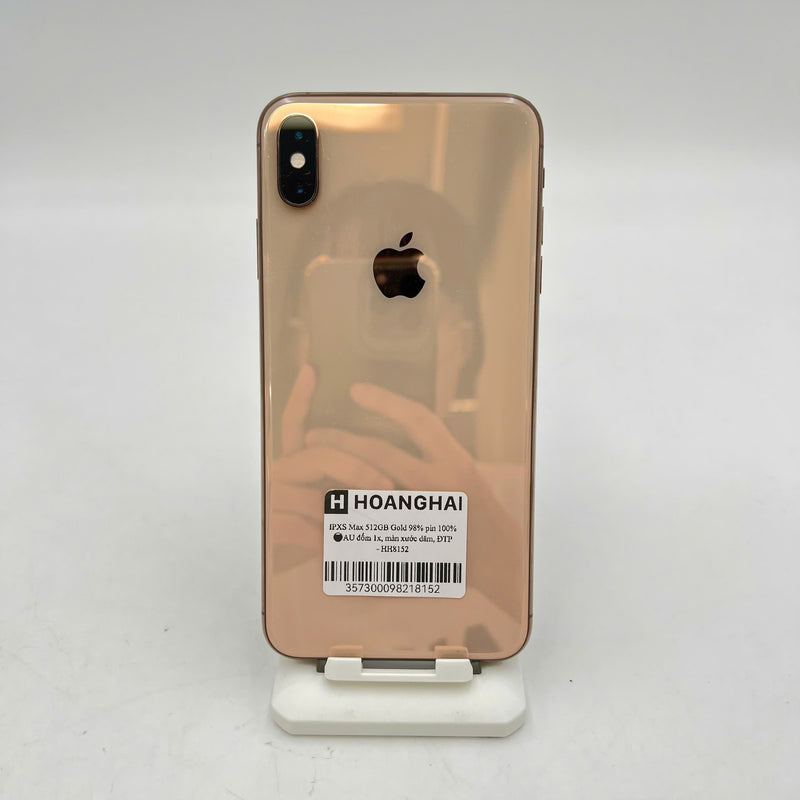iPhone Xs Max 512GB Vàng 99% pin 100% Máy đã trả hết tiền mạng dùng như Quốc tế Apple (Đã thay pin, đốm 1x, màn xước dăm) - HH8152