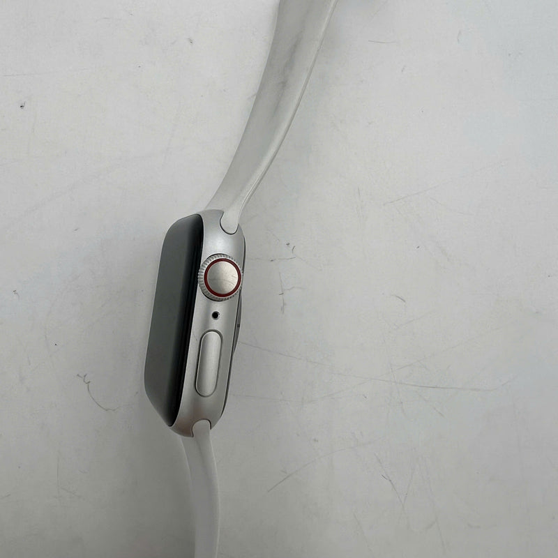 Apple Watch Series 5 40mm GPS+Cellular 98% Silver Aluminium Case/White Sport Band pin 99% màn xước