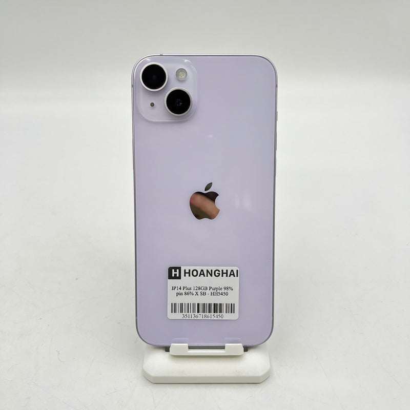 iPhone 14 Plus 128GB Tím 98% pin 86% Quốc tế từ SB (Không dùng sim SB) - HH5450