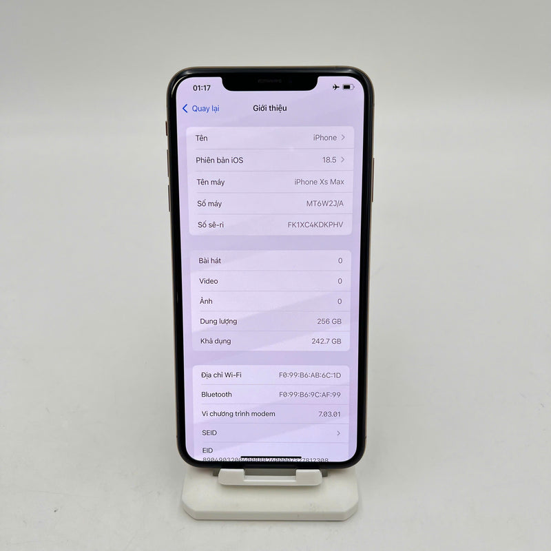 iPhone Xs Max 256GB Vàng 98% pin 86% Máy đã trả hết tiền mạng dùng như Quốc tế Apple (đốm 1x) - HH1039