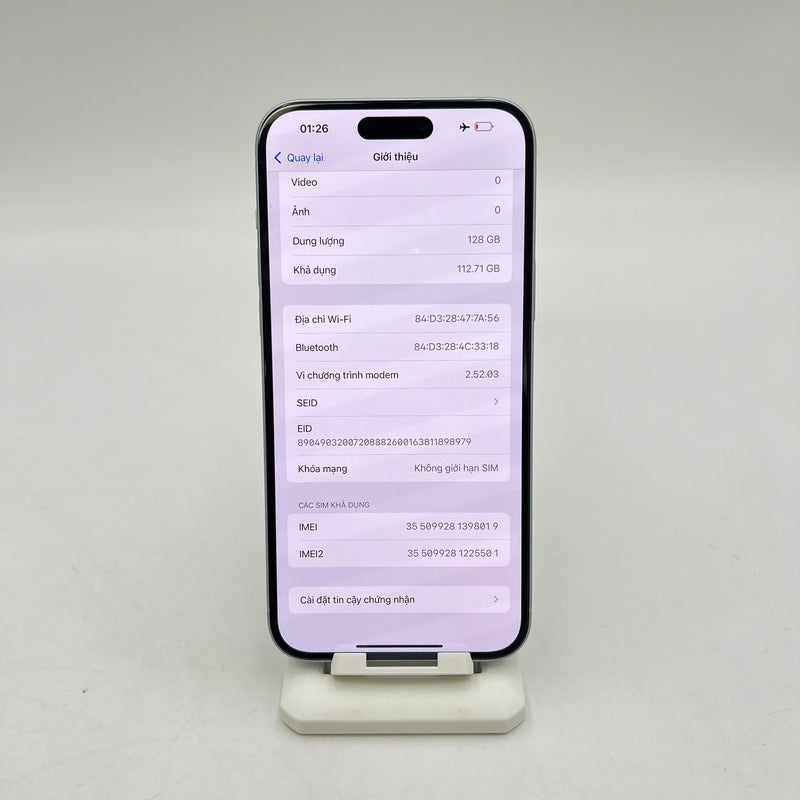 iPhone 15 Plus 128GB Xanh Dương 98% pin 91% Quốc tế Apple  - HH8019