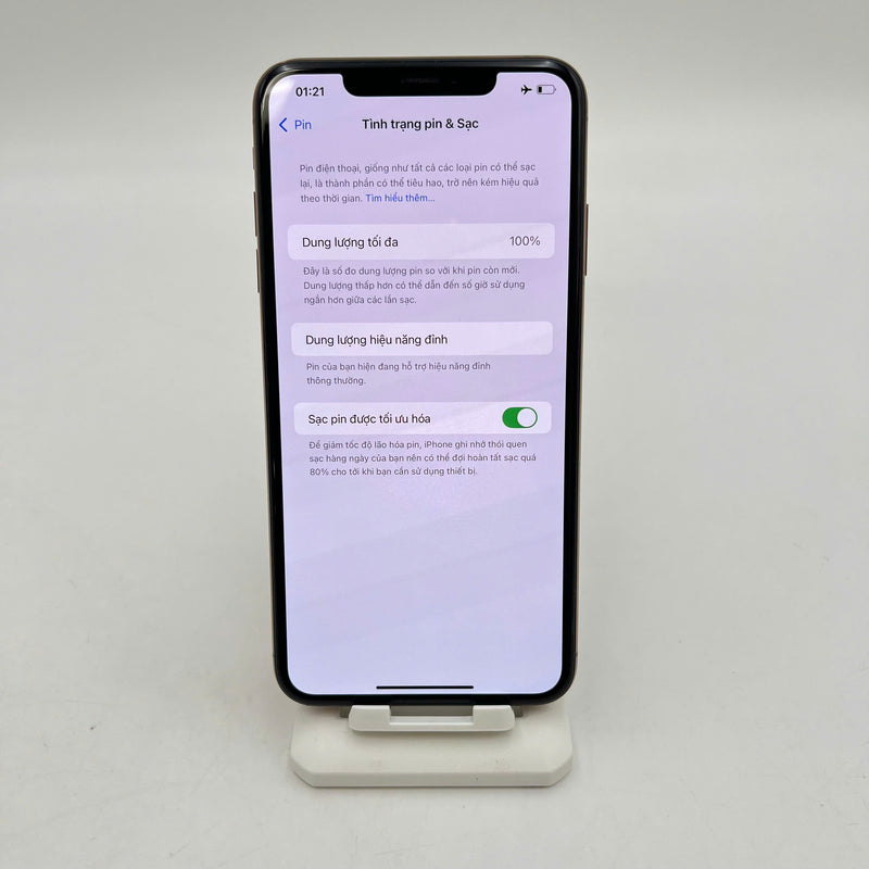 iPhone Xs Max 64GB Vàng 98% pin 100% Máy đã trả hết tiền mạng dùng như Quốc tế Apple (Đã thay pin - xước viền) - HH8716