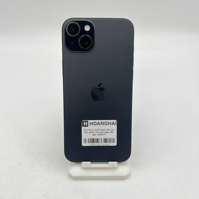 iPhone 15 Plus 128GB Đen 98% pin 94% Quốc tế từ SB (Không dùng sim SB - viền xước, màn xước nhẹ) - HH6359