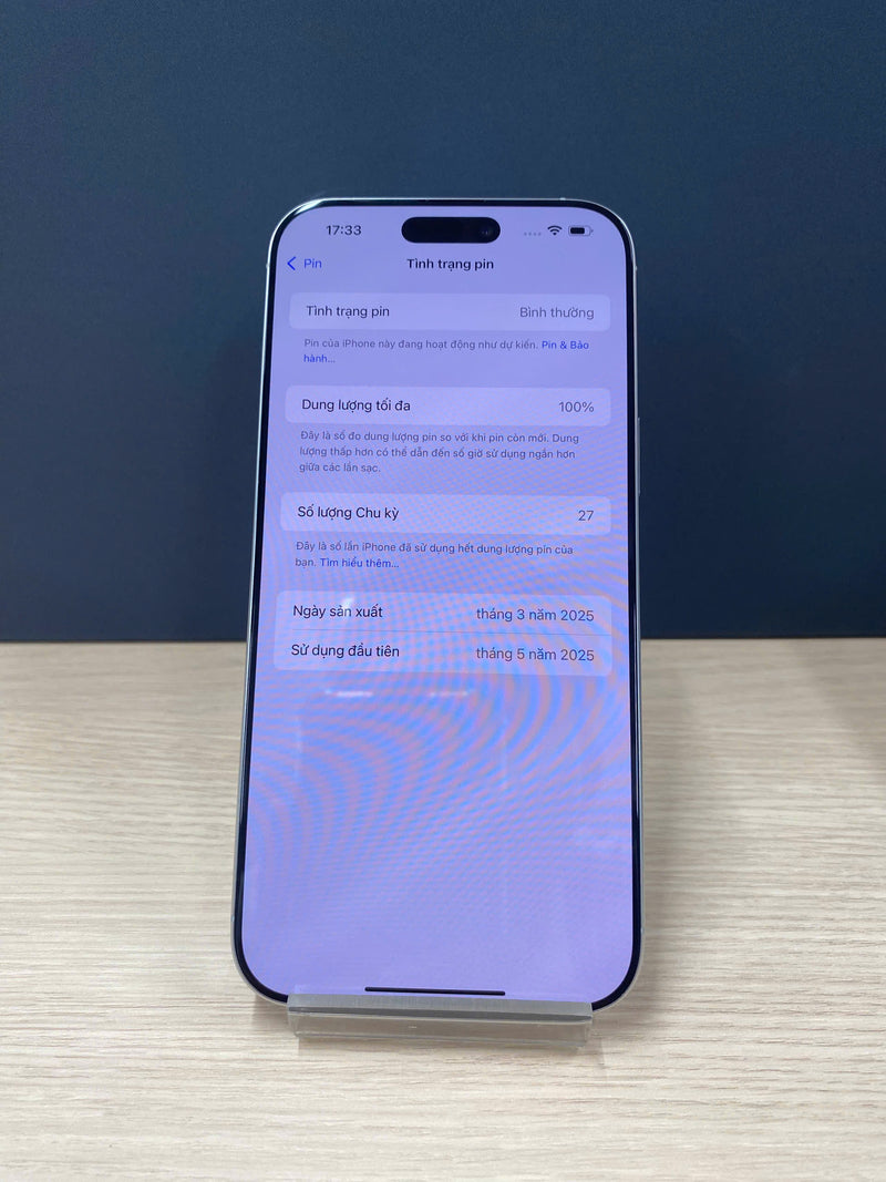 iPhone 16 Pro Max 256GB Trắng 99% Pin 100% Quốc tế từ RKT (Không dùng sim RKT) - HH5189