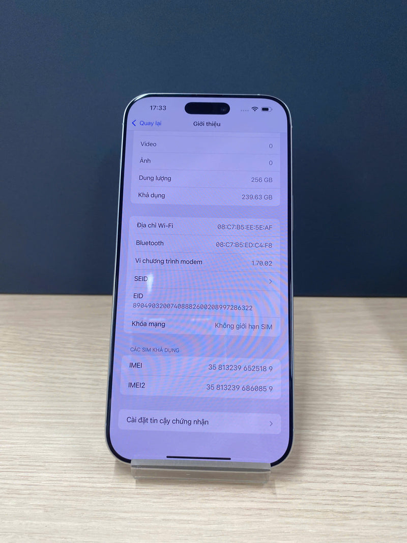 iPhone 16 Pro Max 256GB Trắng 99% Pin 100% Quốc tế từ RKT (Không dùng sim RKT) - HH5189