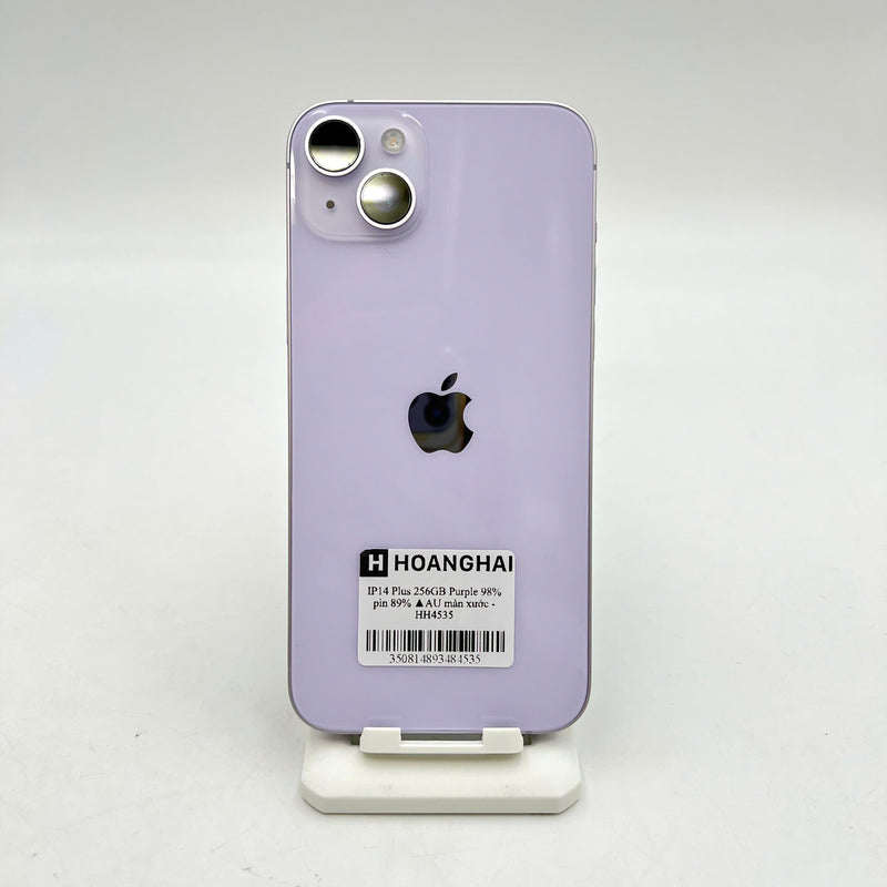 iPhone 14 Plus 256GB Tím 98% pin 89% Quốc tế từ AU (Không dùng sim AU - màn xước) - HH4535