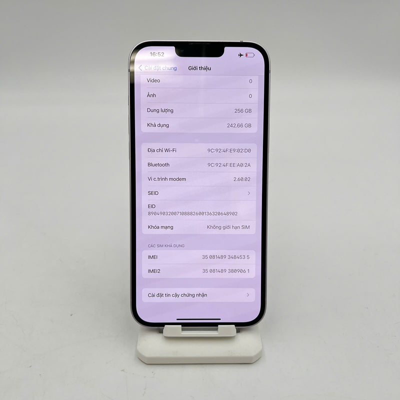 iPhone 14 Plus 256GB Tím 98% pin 89% Quốc tế từ AU (Không dùng sim AU - màn xước) - HH4535