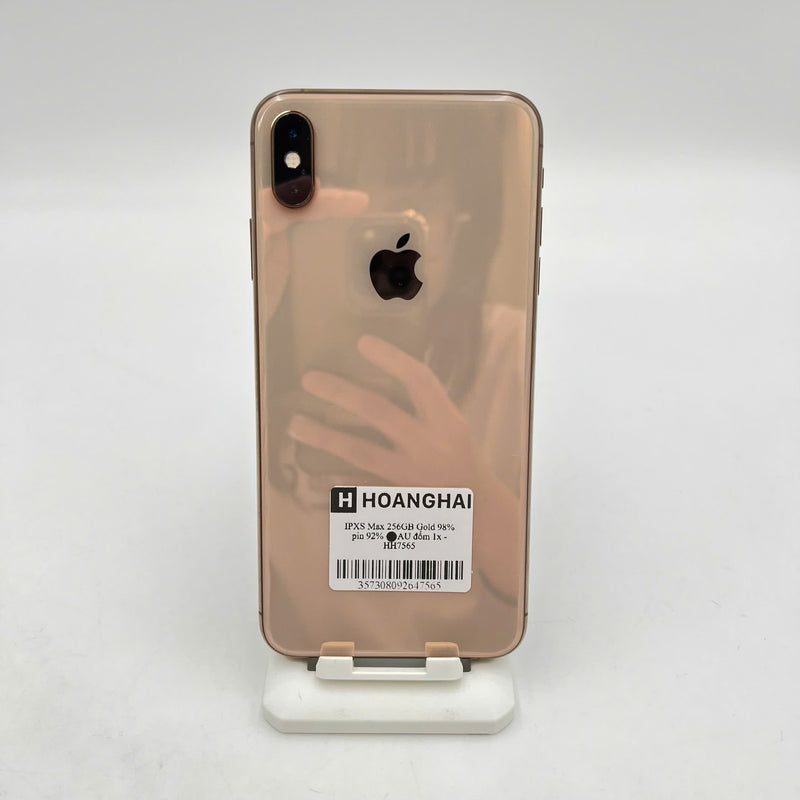 iPhone Xs Max 256GB Vàng 98% pin 92% Máy đã trả hết tiền mạng dùng như Quốc tế Apple (đốm 1x) - HH7565