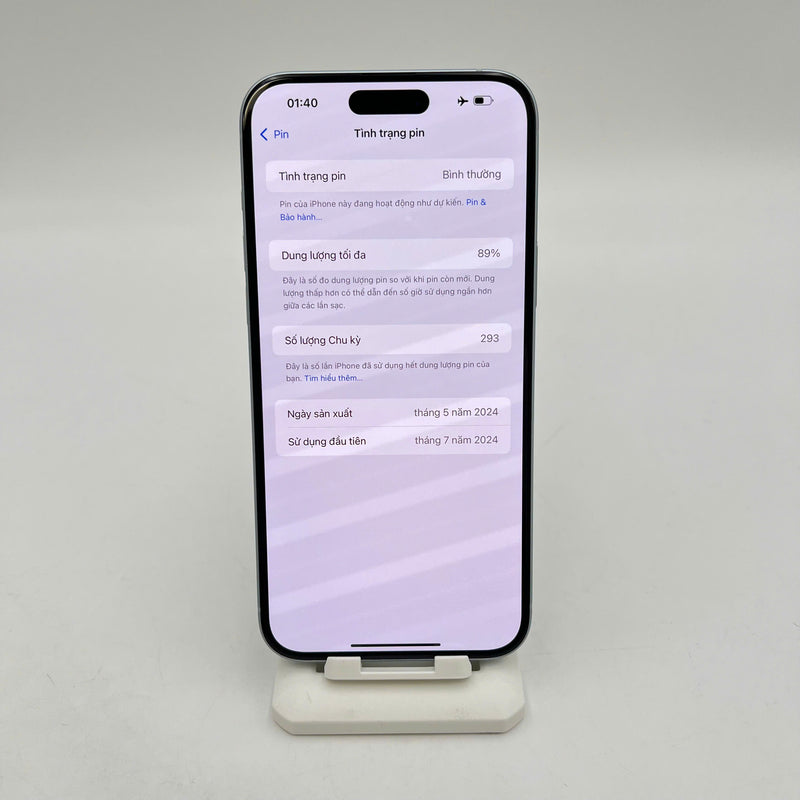 iPhone 15 Plus 128GB Xanh dương 98% pin 89% Quốc tế từ AU (Không dùng sim AU - Màn xước, ám viền nhẹ) - HH4839