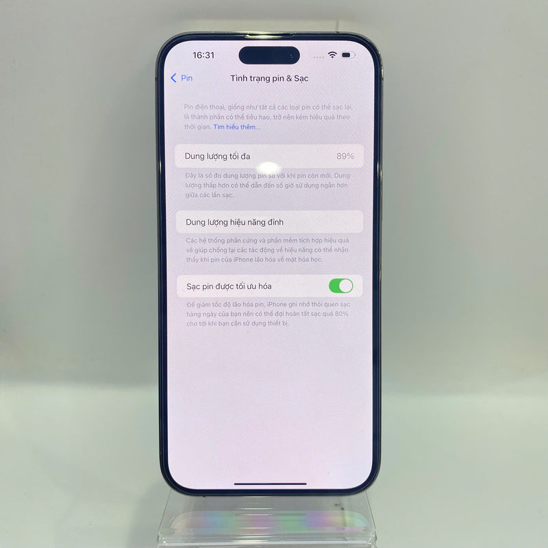 iPhone 14 Pro Max 128GB Vàng 98% pin 89% Quốc tế từ AU (Không dùng sim AU - Đốm 3x) - HH8245