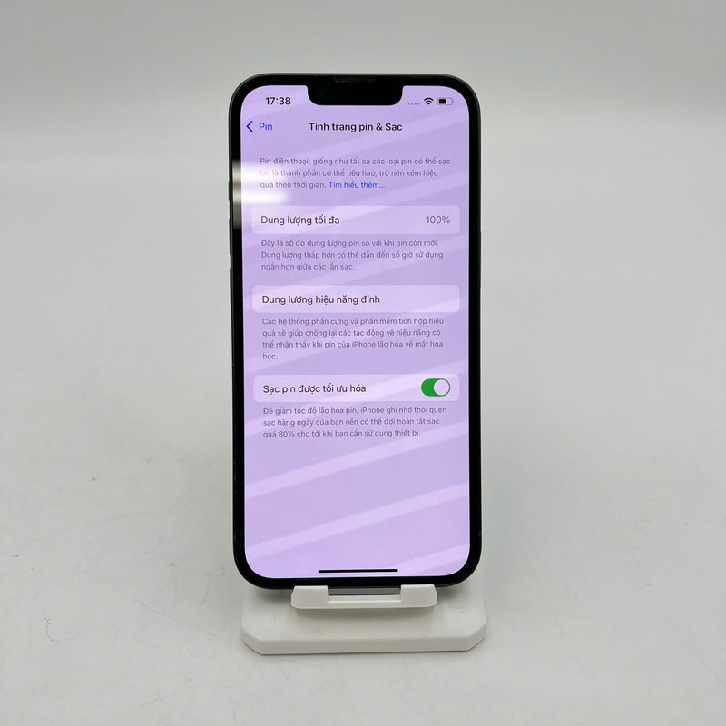 iPhone 13 256GB Xanh Lá 98% pin 100% Máy đã trả hết tiền mạng dùng như Quốc tế Apple (Đã thay pin, viền xước) - HH4031