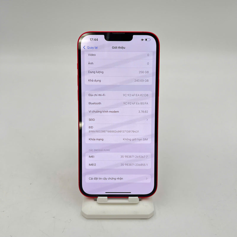 iPhone 14 Plus 256GB Đỏ 98% pin 100% Quốc tế Apple (Đã thay pin) - HH2677