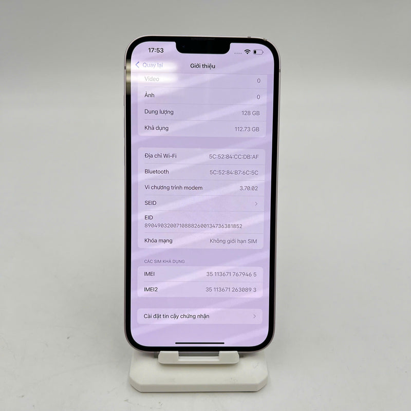 iPhone 14 Plus 128GB Tím 98% pin 100% Quốc Tế Apple (sứt viền,ĐTP) - HH9465