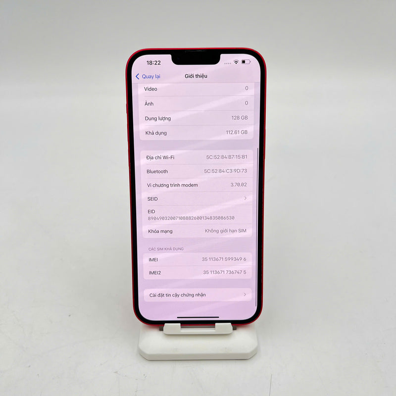 iPhone 14 Plus 128GB Đỏ 98% pin 100% Quốc tế từ AU (Không dùng sim AU - ĐBH, sứt viền,ĐTP) - HH3496