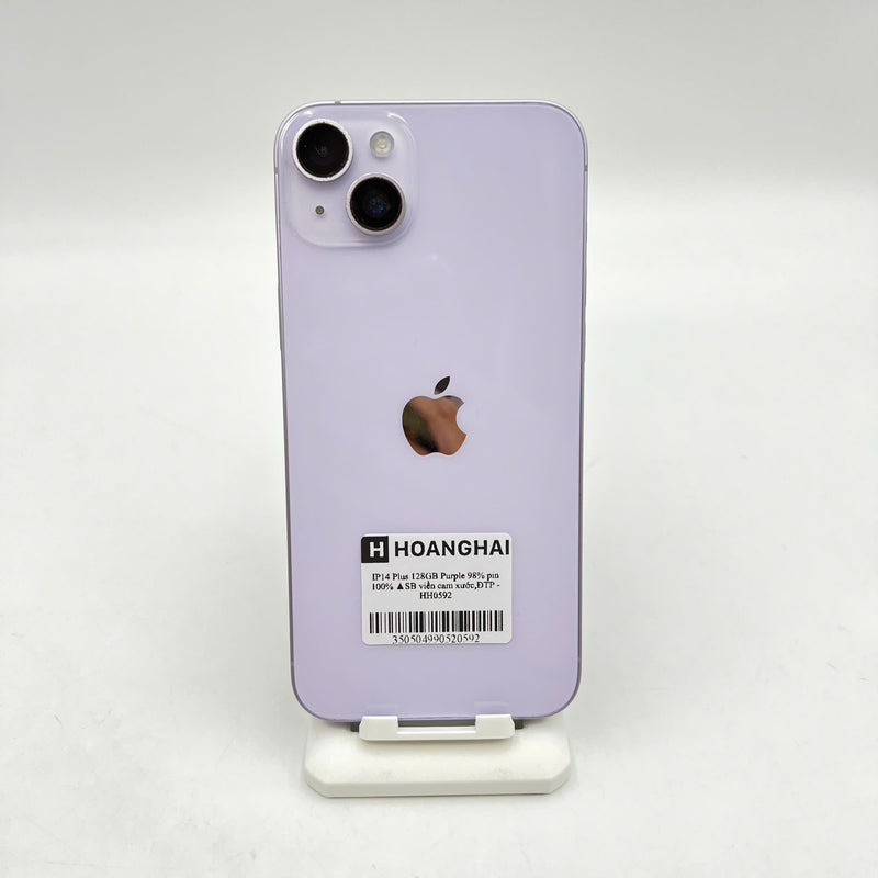 iPhone 14 Plus 128GB Tím 98% pin 100% Quốc tế từ SB (Không dùng sim SB - viền cam xước,ĐTP) - HH0592