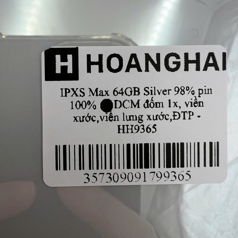 iPhone XS Max 64GB Bạc 98% pin 100% Máy đã trả hết tiền mạng dùng như Quốc tế Apple (đốm 1x, viền xước,viền lưng xước,ĐTP) - HH9365