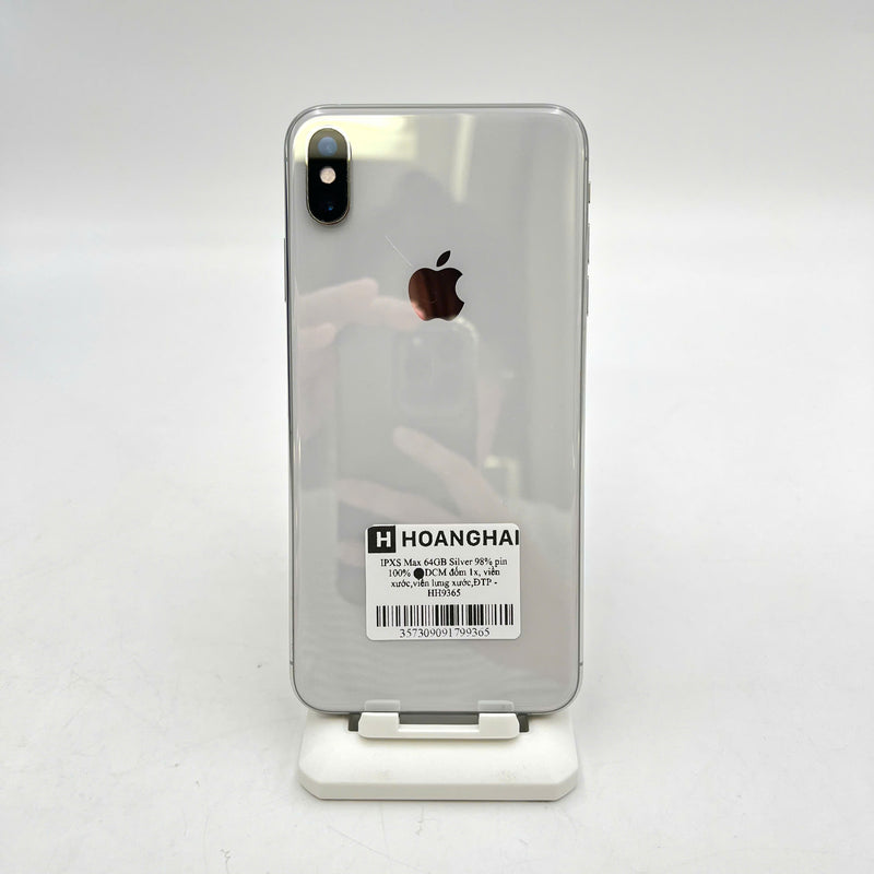 iPhone XS Max 64GB Bạc 98% pin 100% Máy đã trả hết tiền mạng dùng như Quốc tế Apple (đốm 1x, viền xước,viền lưng xước,ĐTP) - HH9365