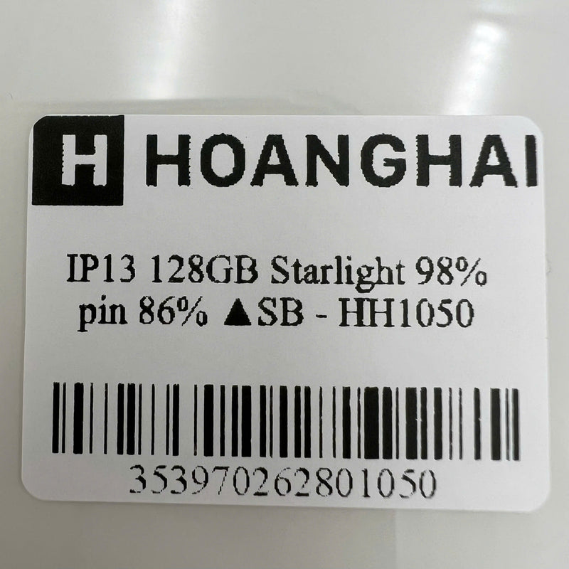 iPhone 13 128GB Trắng  98% pin 86%  Quốc tế từ SB (Không dùng sim SB)  - HH1050