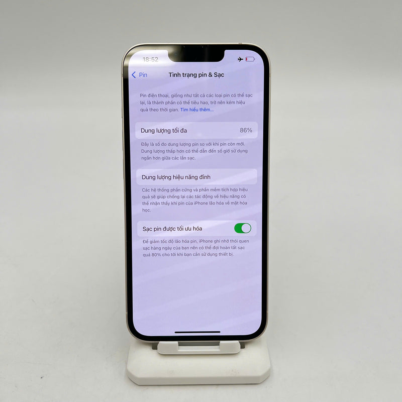 iPhone 13 128GB Trắng  98% pin 86%  Quốc tế từ SB (Không dùng sim SB)  - HH1050