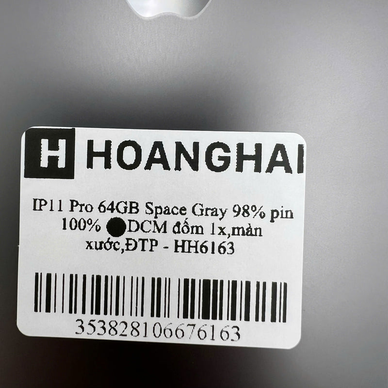 iPhone 11 Pro 64GB Đen 98% pin 100% Máy đã trả hết tiền mạng dùng như Quốc tế Apple (đốm 1x,màn xước,ĐTP) - HH6163