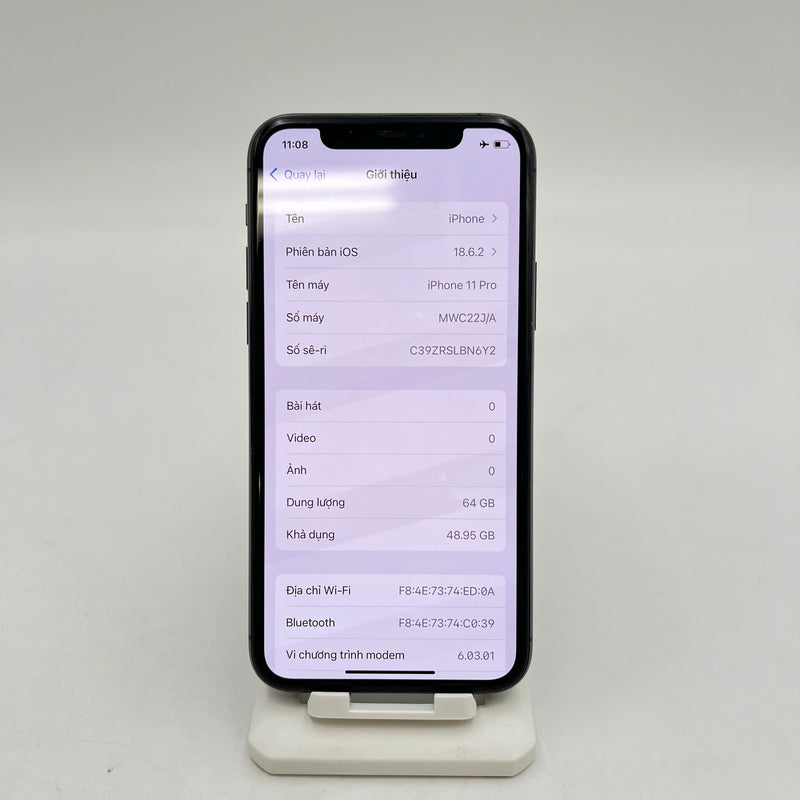 iPhone 11 Pro 64GB Đen 98% pin 100% Máy đã trả hết tiền mạng dùng như Quốc tế Apple (đốm 1x,màn xước,ĐTP) - HH6163