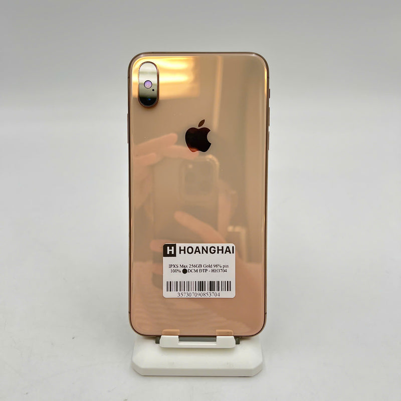 iPhone XS Max 256GB Vàng 98% pin 100% Máy đã trả hết tiền mạng dùng như Quốc tế Apple (Đã thay pin) - HH3704