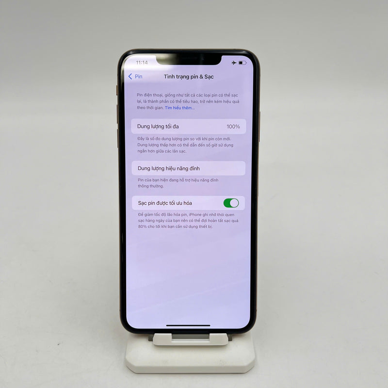 iPhone XS Max 256GB Vàng 98% pin 100% Máy đã trả hết tiền mạng dùng như Quốc tế Apple (Đã thay pin) - HH3704