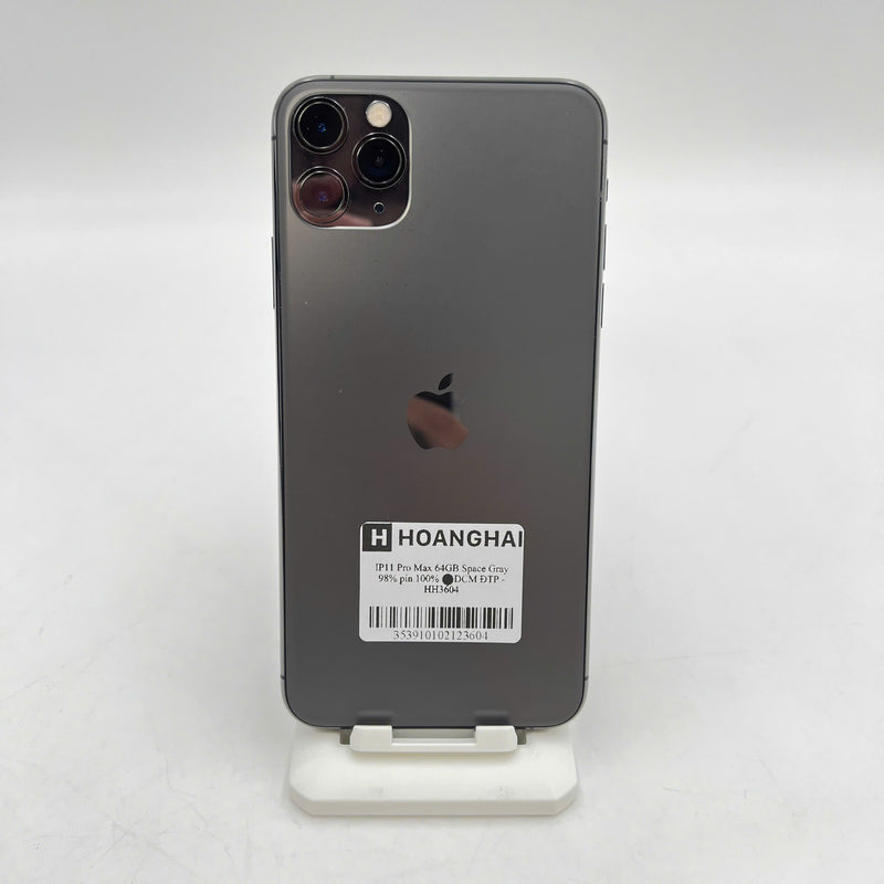 iPhone 11 Pro Max 64GB Đen 98% pin 100% Máy đã trả hết tiền mạng dùng như Quốc tế Apple (Đã thay pin) - HH3604