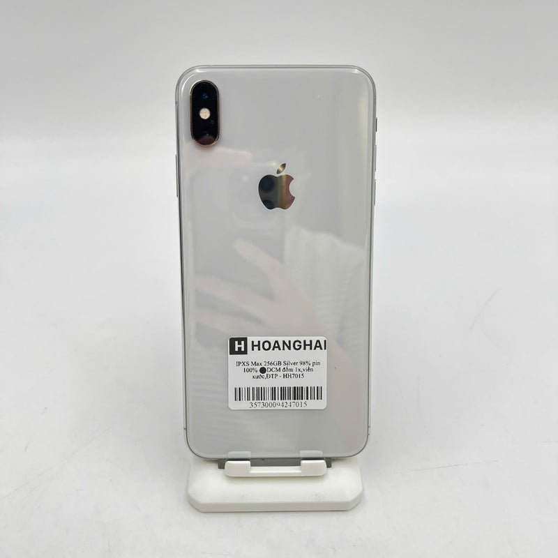 iPhone XS Max 256GB Bạc 98% pin 100% Máy đã trả hết tiền mạng dùng như Quốc tế Apple (đốm 1x,viền xước,ĐTP) - HH7015