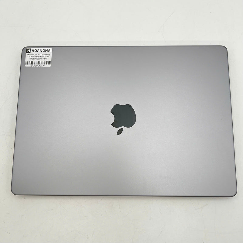 Macbook Pro 2023 14in Xám Apple M3/ RAM 8GB/ SSD 512GB 98% pin 88% (Sạc 47 lần) BPTA Likenew