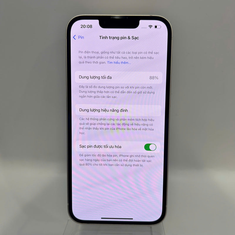 iPhone 13 128GB Trắng 98% pin 88%  Quốc tế từ AU (Không dùng sim AU) - HH6922