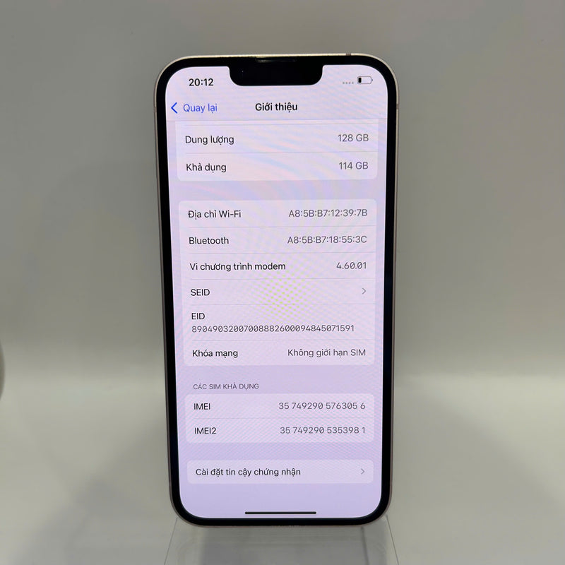 iPhone 13 128GB Hồng 98% pin 88% Quốc tế từ AU (Không dùng sim AU) - HH3056