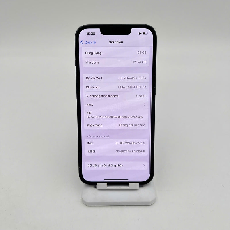 iPhone 13 128GB Đen 98% pin 100% Máy đã trả hết tiền mạng dùng như Quốc tế Apple (Đã thay pin, ám viền) - HH9265