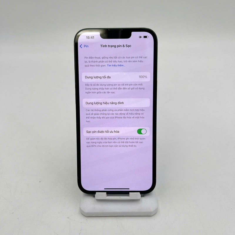 iPhone 13 128GB Xanh lá 98% pin 100% Máy đã trả hết tiền mạng dùng như Quốc tế Apple (Đã thay pin, xước viền, xước viền cam) - HH1404