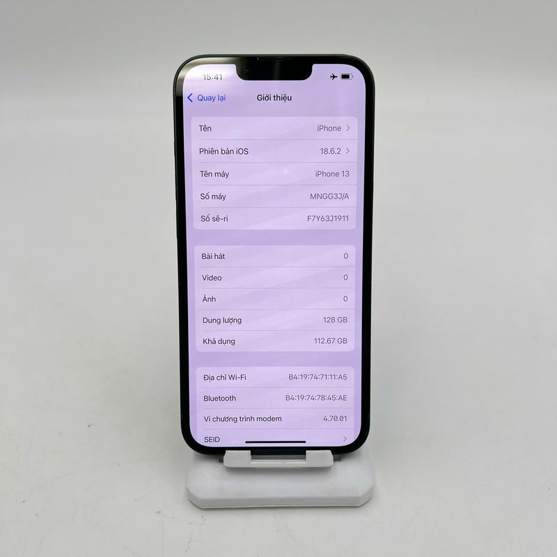 iPhone 13 128GB Xanh lá 98% pin 100% Máy đã trả hết tiền mạng dùng như Quốc tế Apple (Đã thay pin, xước viền, xước viền cam) - HH1404