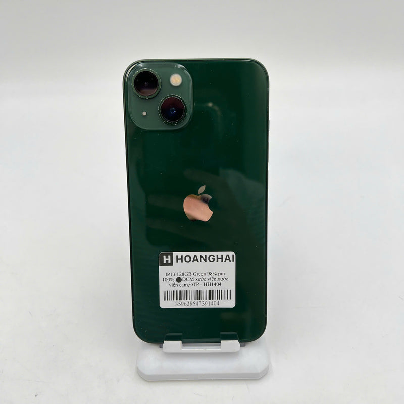 iPhone 13 128GB Xanh lá 98% pin 100% Máy đã trả hết tiền mạng dùng như Quốc tế Apple (Đã thay pin, xước viền, xước viền cam) - HH1404