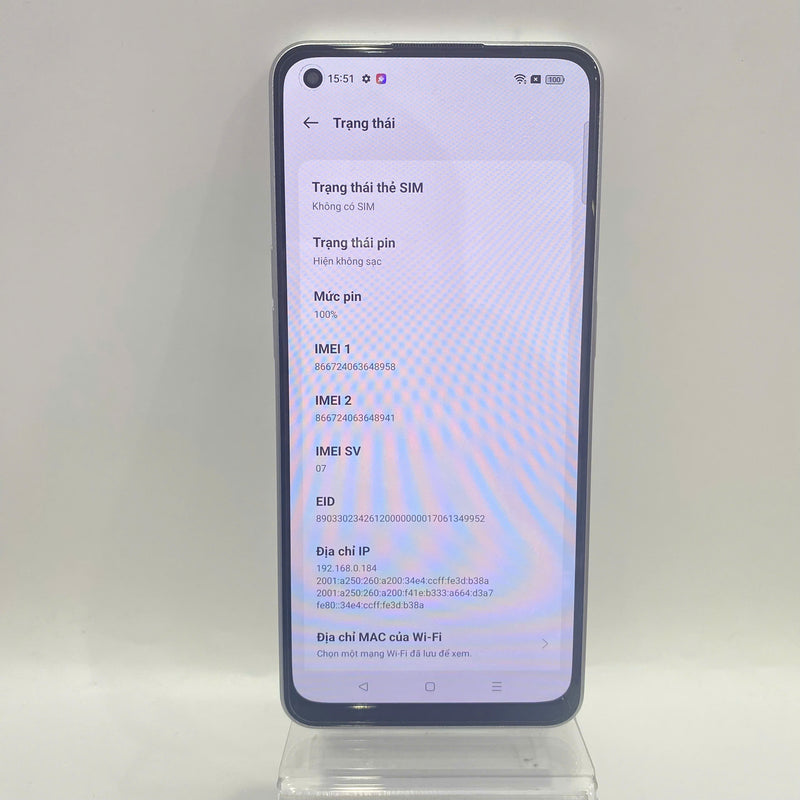 Oppo Reno 9A Trắng 8G/128GB 98% (Xước miếng dán màn hình)