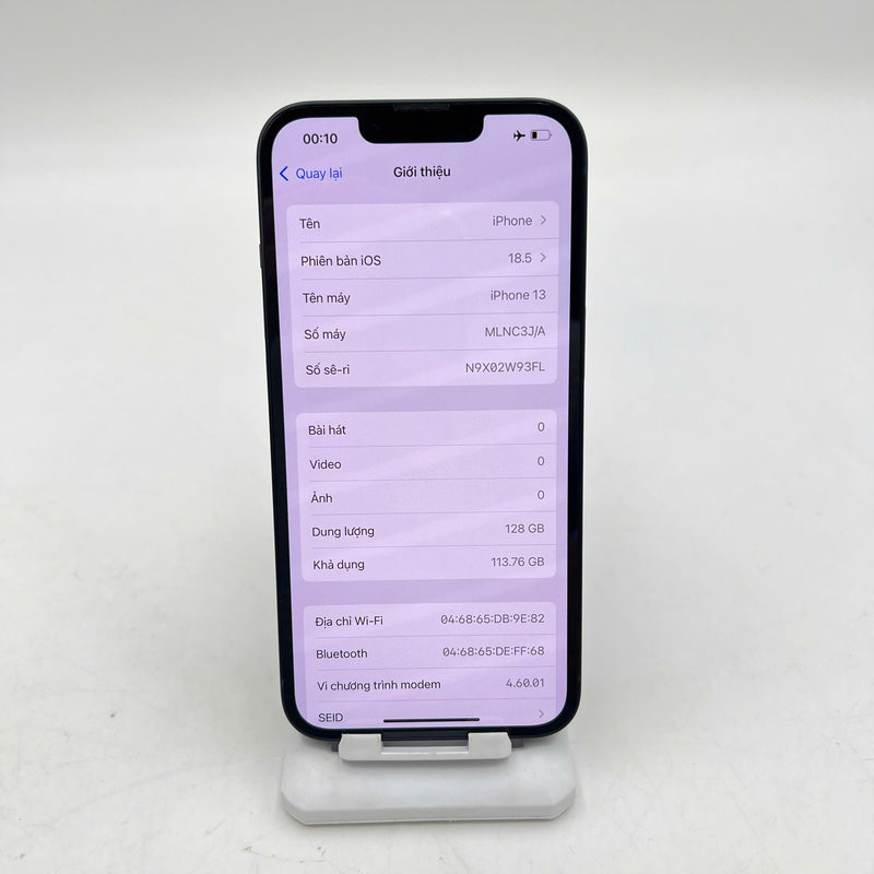 iPhone 13 128GB Đen 98% pin 89% Quốc tế từ DCM (Không dùng sim DCM) - HH6446