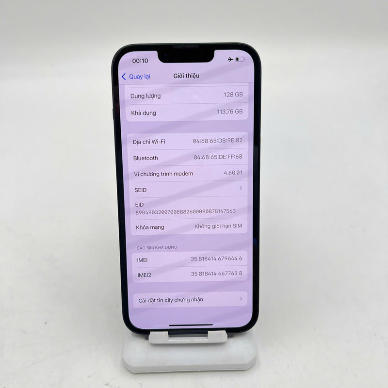 iPhone 13 128GB Đen 98% pin 89% Quốc tế từ DCM (Không dùng sim DCM) - HH6446