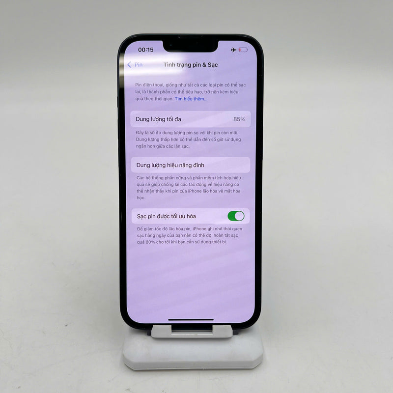 iPhone 13 128GB Đen 98% pin 85% Máy đã trả hết tiền mạng dùng như Quốc tế Apple (viền cam xước, ám viền) - HH4561