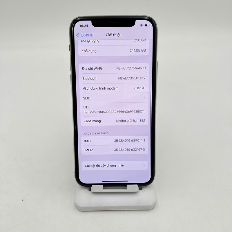iPhone 11 Pro 256GB Trắng 98% pin 100% Máy đã trả hết tiền mạng dùng như Quốc tế Apple (Đã thay pin - viền xước) - HH0141
