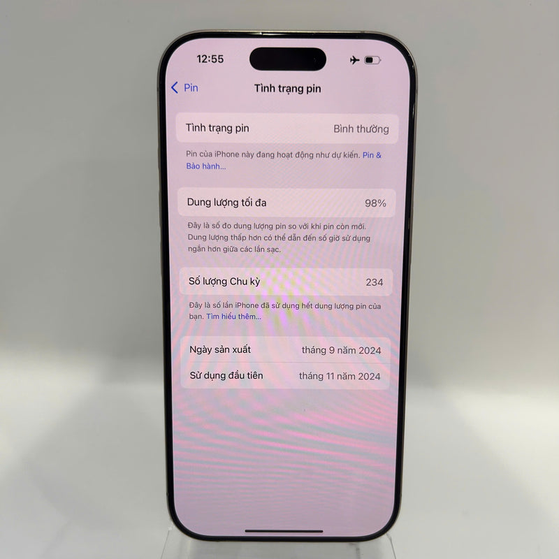 iPhone 16 Pro 512GB Tự Nhiên 99% pin 98% Quốc tế Apple - HH3304