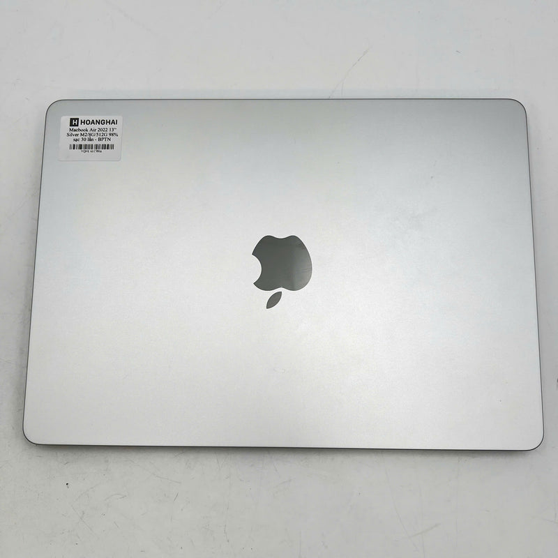 Macbook Air 2022 13.6in Bạc Apple M2/ RAM 8GB/ SSD 512GB 98% sạc 30 lần BPTN