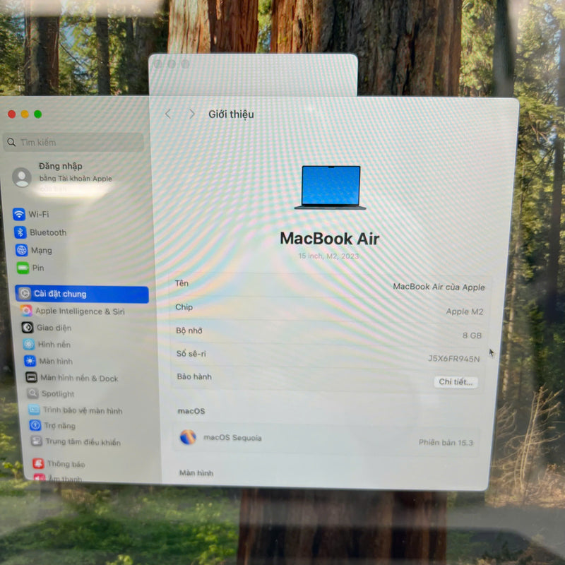 Macbook Air 2023 15in Đen Apple M2/ RAM 8GB/ SSD 256GB 98% sạc 11 lần BPTN