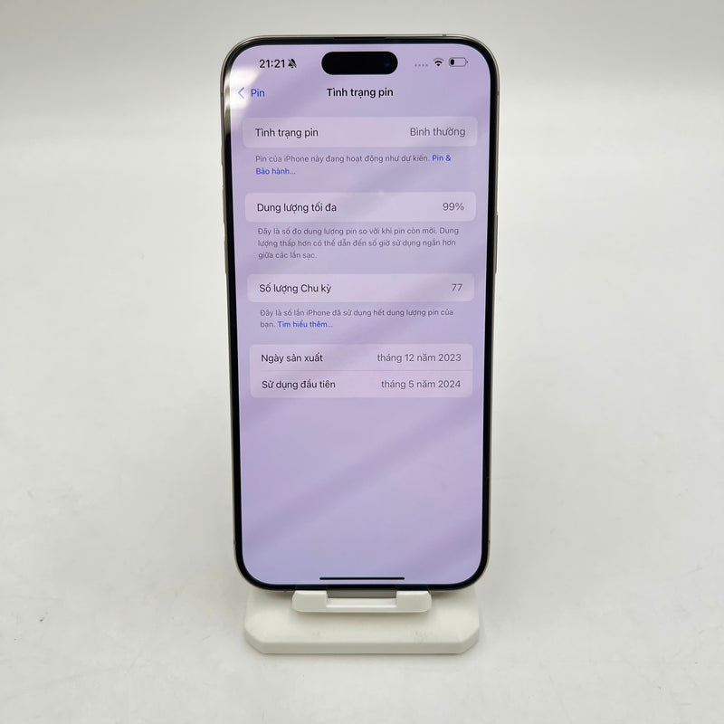 iPhone 15 Pro Max 256GB Tự Nhiên 99% pin 99%  Quốc tế từ DCM (Không dùng sim DCM)  - HH3473