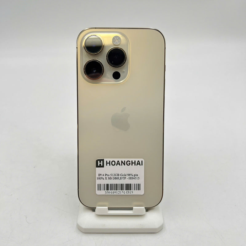 iPhone 14 Pro 512GB Vàng 98% pin 100% Quốc tế từ SB (Không dùng sim SB - Đã thay pin - ĐBH) - HH4315