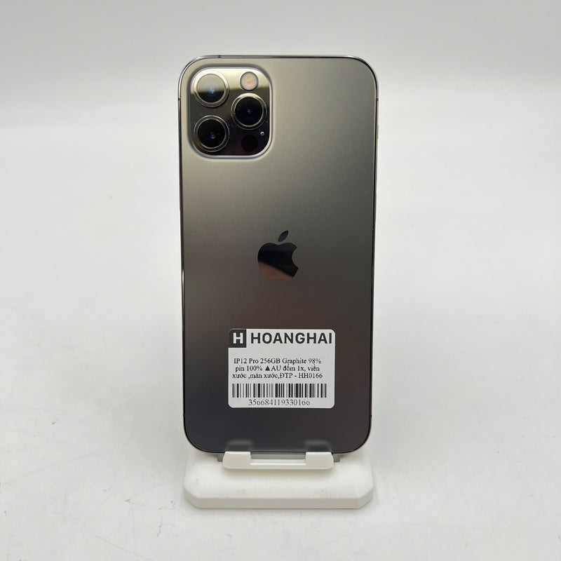 iPhone 12 Pro 256GB Đen 98% pin 100%  Quốc tế từ AU (Không dùng sim AU - Đã thay pin, đốm 1x, viền xước, màn xước) - HH0166