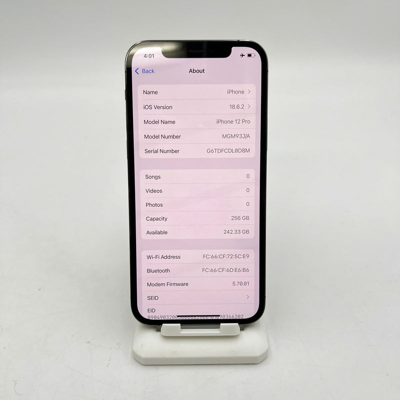 iPhone 12 Pro 256GB Đen 98% pin 100%  Quốc tế từ AU (Không dùng sim AU - Đã thay pin, đốm 1x, viền xước, màn xước) - HH0166