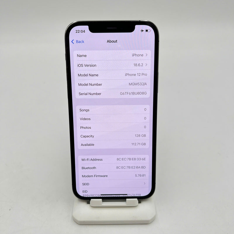 iPhone 12 Pro 128GB Đen 98% pin 100% Máy đã trả hết tiền mạng dùng như Quốc tế Apple (Đã thay pin - Đốm 1x, viền xước) - HH7851