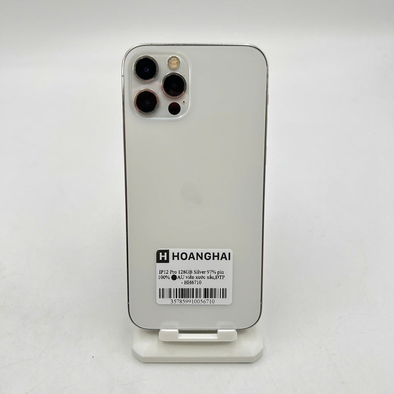 iPhone 12 Pro 128GB Trắng 97% pin 100% Máy đã trả hết tiền mạng dùng như Quốc tế Apple (Đã thay pin, viền xước) - HH6710